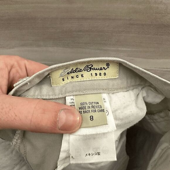 Vintage Eddie Bauer Womens High Waisted Beige Cotton Casual Pants Size 8 - Picture 5 of 8